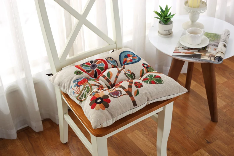Детская подушка для стула с мультипликационным рисунком, зимняя плотная подушка для сидения для офиса, столовой, стула, 12 цветов, мягкие подушки 43*43 см