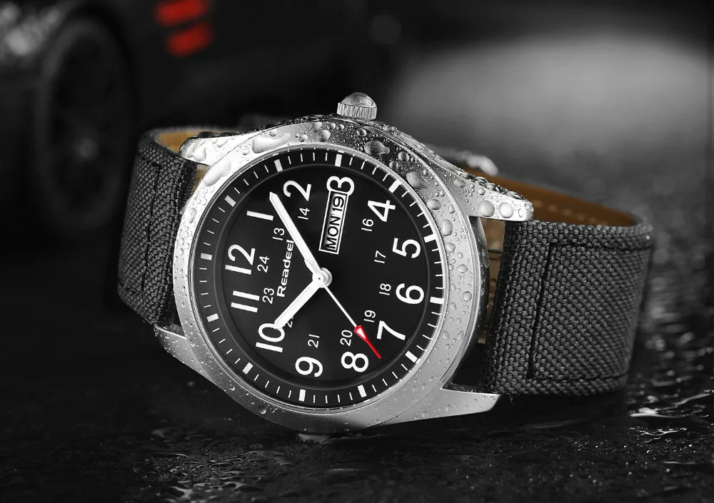  Readeel Luxury Brand Military Watches Men Quartz Analog Canvas Clock Man Sports Watches Army Milita