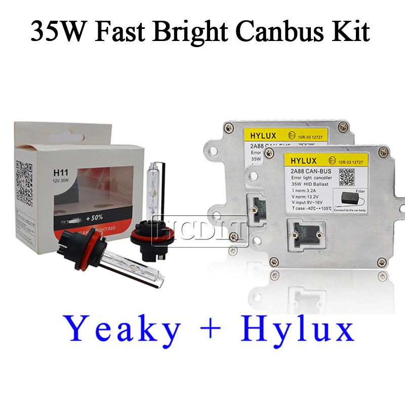 HCDLT 1 Set 35W Yeaky Xenon HID Canbus Kit HID H1 H7 H11 HB3 HB4 D2H Xenon Bulb Kit 4500K 5500K 6500K Hylux 2A88 Canbus Ballast (5)