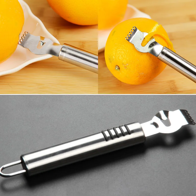 1pc  Lemon Zester Citrus Grater Stainless Steel Lime Zest Tool Artisan Fine Chef