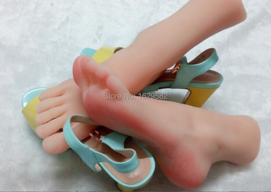  Professional Simulation Girls Ballerina Dancer Gymnast Foot  Silicone Feet Model for Sandal Shoe Sock Display Art Mannequin