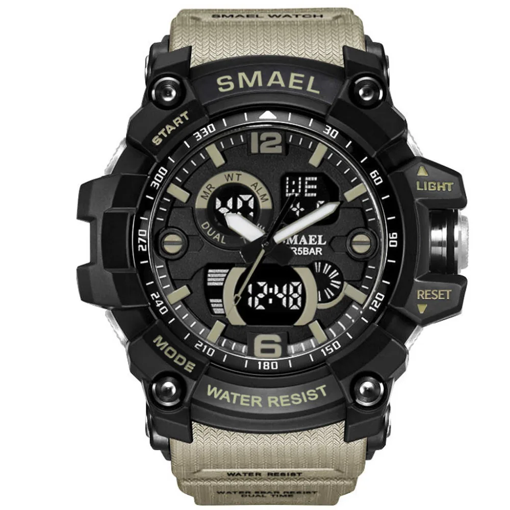 

NEW reloj Fashion Retro Watch Men Watch Dual Time Display Men Watch relogio Digital Sport Watch Waterproof montre homme Clock #F