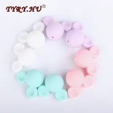 Del bambino Perle di Silicone 5pc 30*32*20MM Neonato Safe Food Grade Denti Da Masticare Massaggiagengive di Colore Della Caramella allentato Perline FAI DA TE Collana Dei Monili