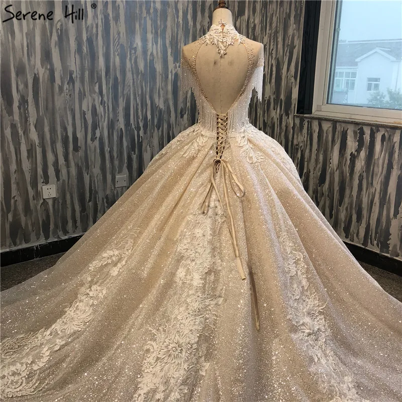 Новейшее роскошное модное свадебное платье с кристаллами и кисточками, без рукавов, сексуальное кружевное свадебное платье, настоящая фотография HA2179