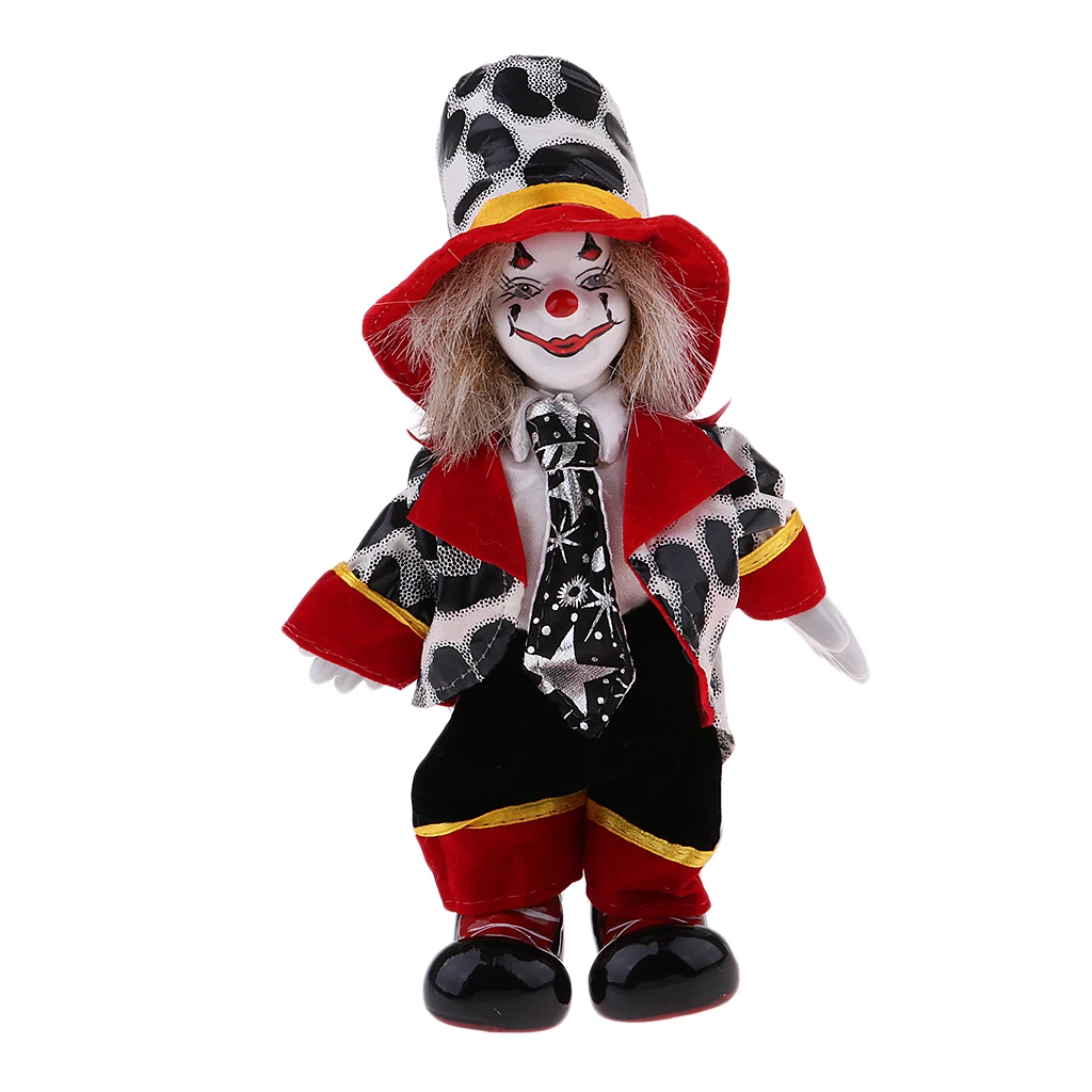 Porcelain Clown Doll For Kids Birthday Gifts Halloween Christmas Decoration #3