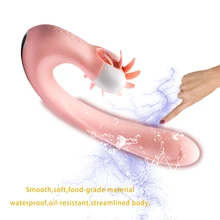 Rechargeable 20 Vibration Mode Dildo Vibrator Heat Magic Wand Massager Clitoris Blowjob Toys Rotate Vibrators Sex Toy For Women