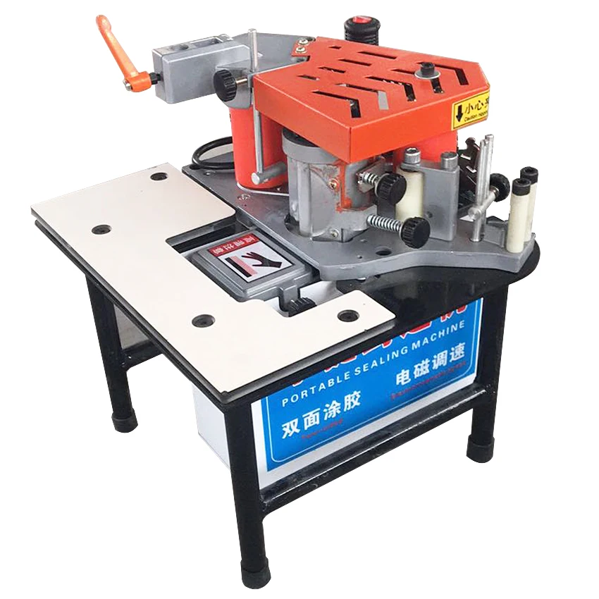 

FC1001S Edge Banding Machine Portable Two-sided Gluing Edge Bander speed controllable Woodworking Edge Banding Machine 220V 750W