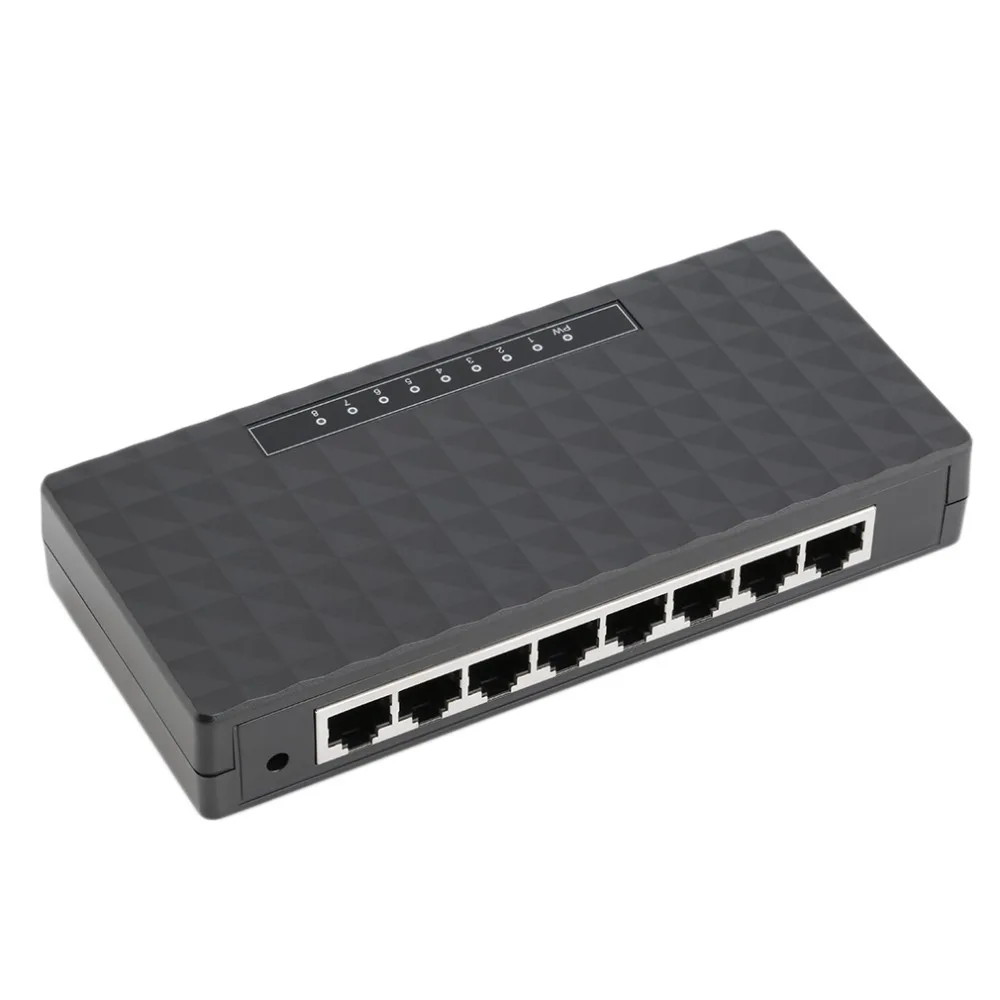 

Hot Newest Black White 8-Port Hubs 1000Mbps Gigabit Ethernet Desktop Switch Fast Network In stock!