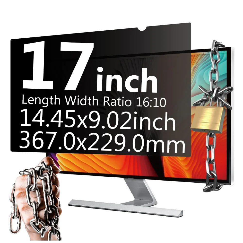 

YOSON 17 inch Widescreen Universal Privacy Screen Filter Privacy Filter for 16: 10 Screen Protector