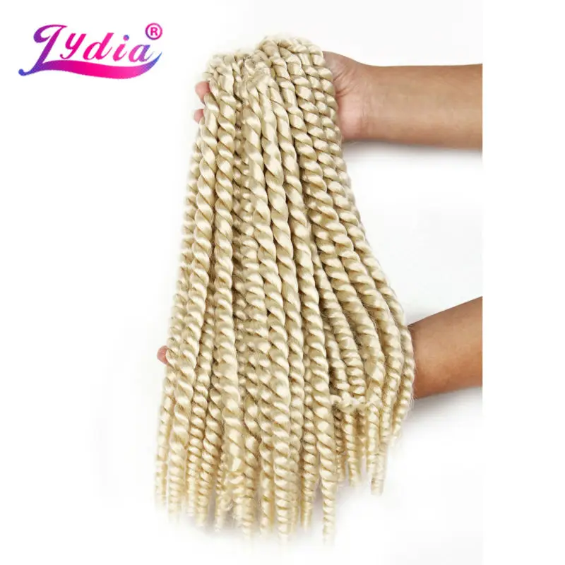 Lydia For Women Havana Twist Crochet Latch Hook Box Braid Hair 18" 3PCS/lot Synthetic Senegalese