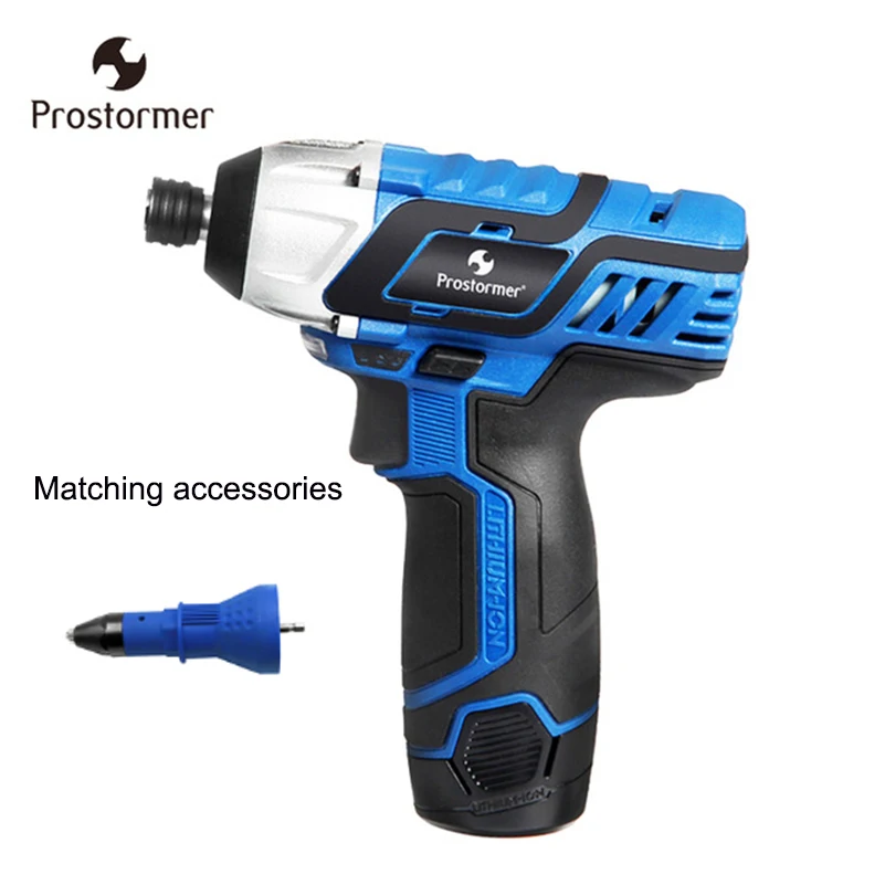 

Prostormer 12V cordless screwdriver electric drill rechargeable lithium battery power tool can be used with accessories