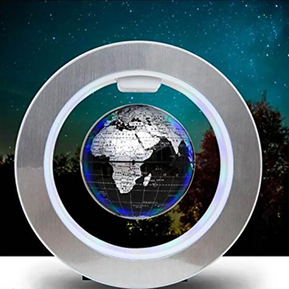 Globe Lamp de Lumi/ères LED pour D/écorations Maison et le Bureau Cr/éatif Globe Terrestre Lumineux Magn/étique Levitation Blanc