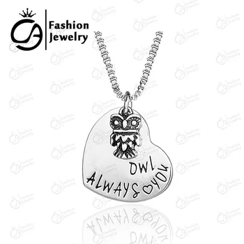 

OWL ALWAYS LOVE YOU Christmas Gift Owl Charm Pendant Necklace Jewelry 20Pcs/Lot #LN1169