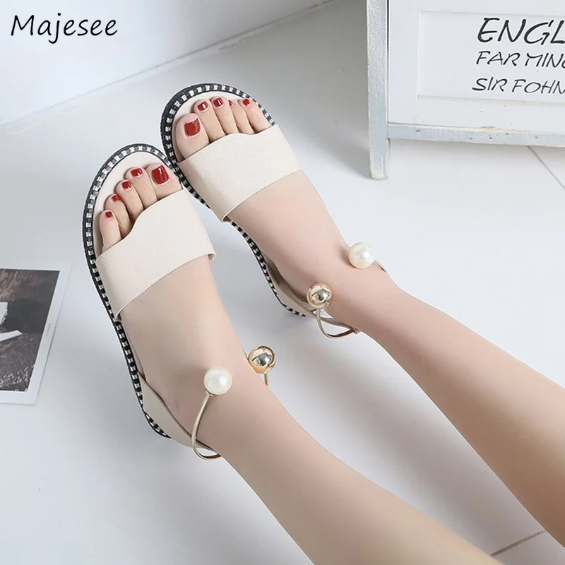 

Sandals Women Simple Flat with Summer Leisure Shoes Womens Slip-on All-match Students Breathable High Quality Trendy Ladies New