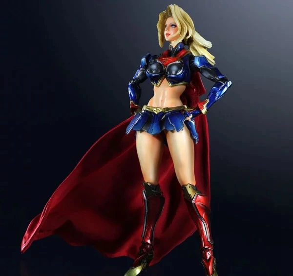 Play Arts Kai SUPERGIRL Super Girl PA Figure Kara Danvers SUPER WOMAN MAN  PA 25cm PVC Action Figure Doll Toys Kids Gift