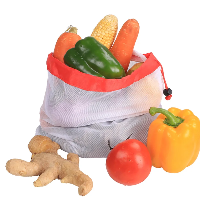 Домашний многоразовый мешок для мелочей фруктов/овощей/риса продуктовый покупок