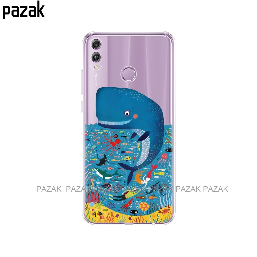 silicone case for huawei honor 8x Case 6.5 inch Soft TPU Back Cover for huawei honor 8x Protect Phone shell Coque bags painting