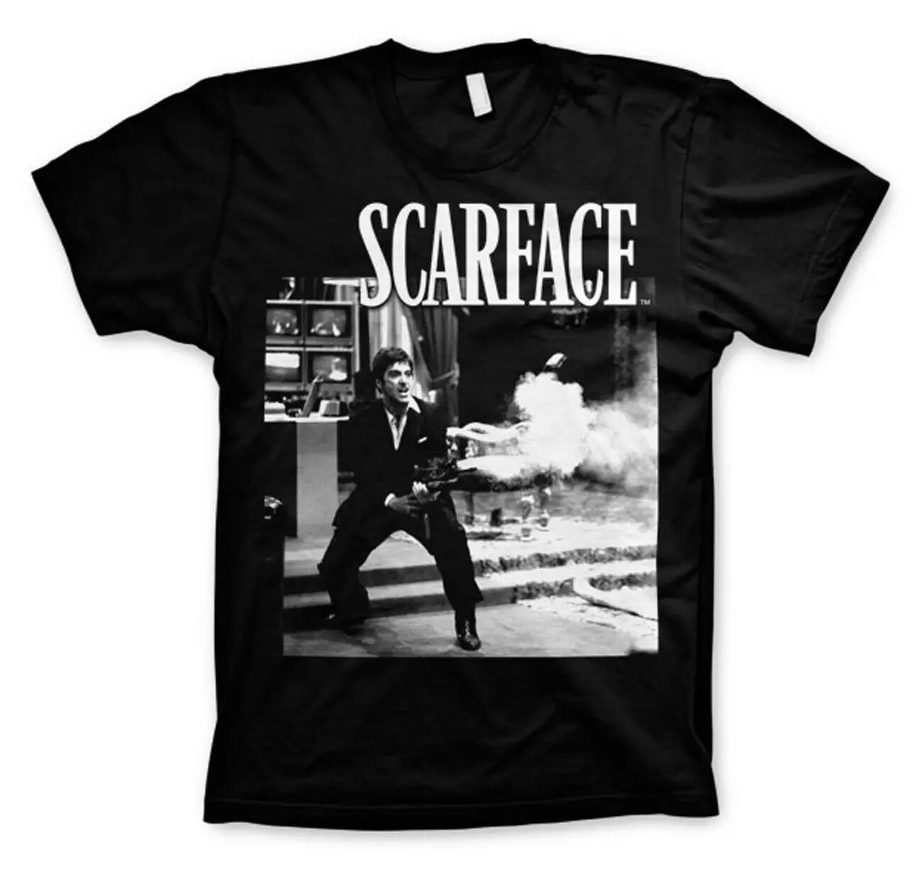 Scarface Тони Монтана Al Pacino маленький друг con licencia Camiseta hombre рубашка с короткими рукавами хлопок Мода Бесплатная доставка