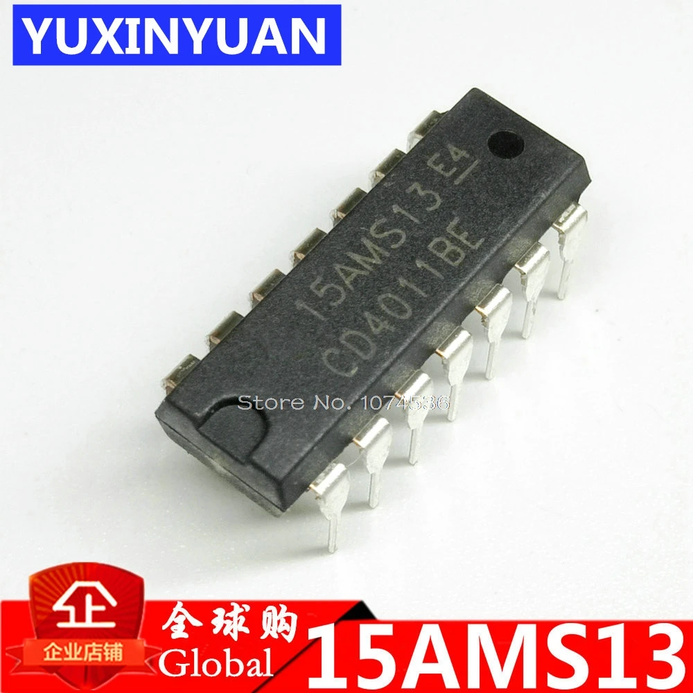 

CD4011BE CD4011 DIP-14 4011 QUAD 2-INPUT NAND GATE IC 10pcs/lot