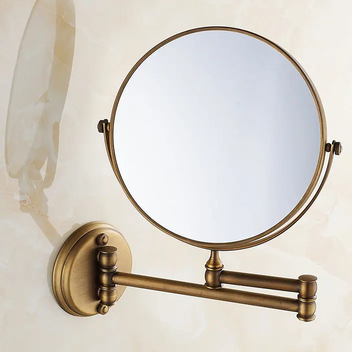 Antique Brass Bathroom Makeup Mirror Cosmetic Mirror Double Faced Bath Mirrorsin Bath Mirrors