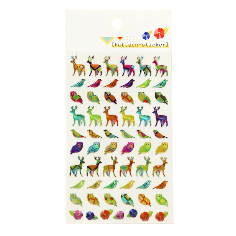 

1pcs Diy Cartoon Deer Transparent Sticker Lovely  Calendar Deco Owl Sticker Writing Memo Pad For Children Gift Stationery