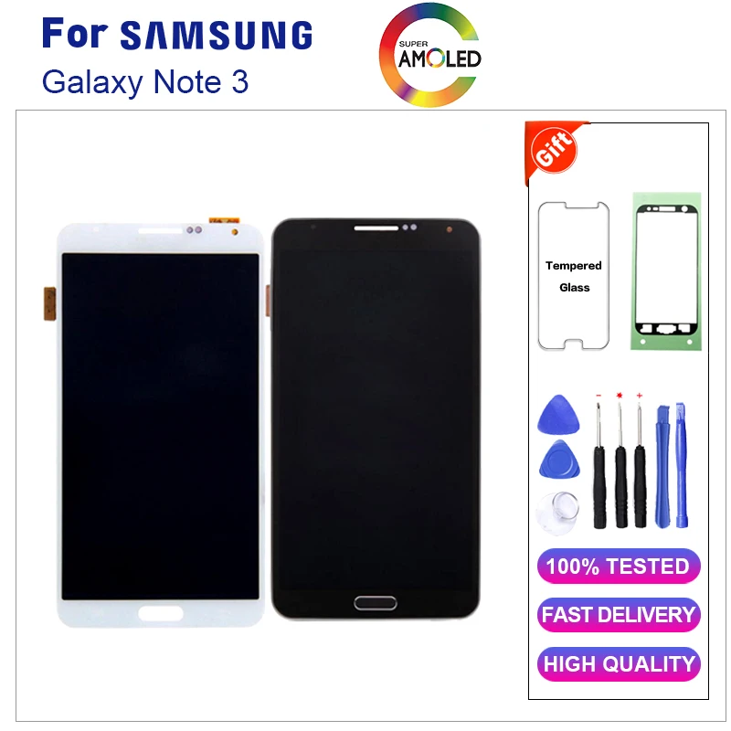Для SAMSUNG Galaxy Note 3 ЖК дисплей Дисплей 5 7 ''оригинальный Note3 N9005 Сенсорный экран с