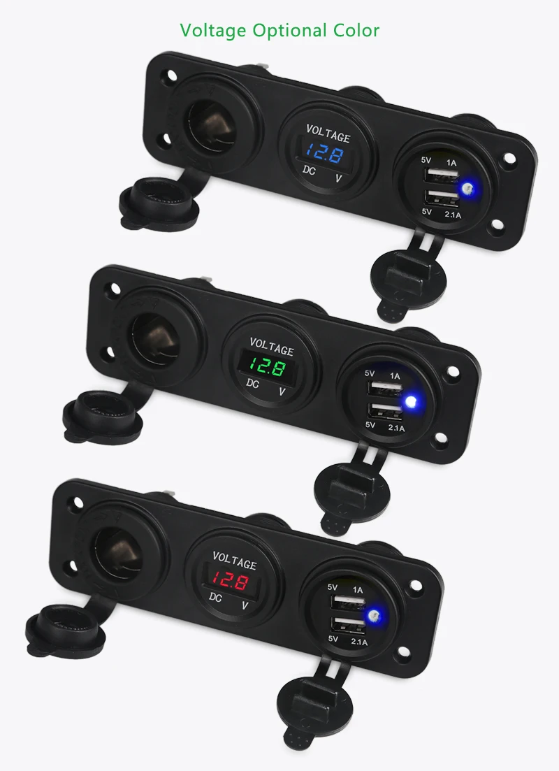 12V автомобильное зарядное устройство для телефона 5V 4.2A Dual USB Автомобильное зарядное устройство с вольтметром светодиодный дисплей Розетка для автомобильного прикуривателя адаптер