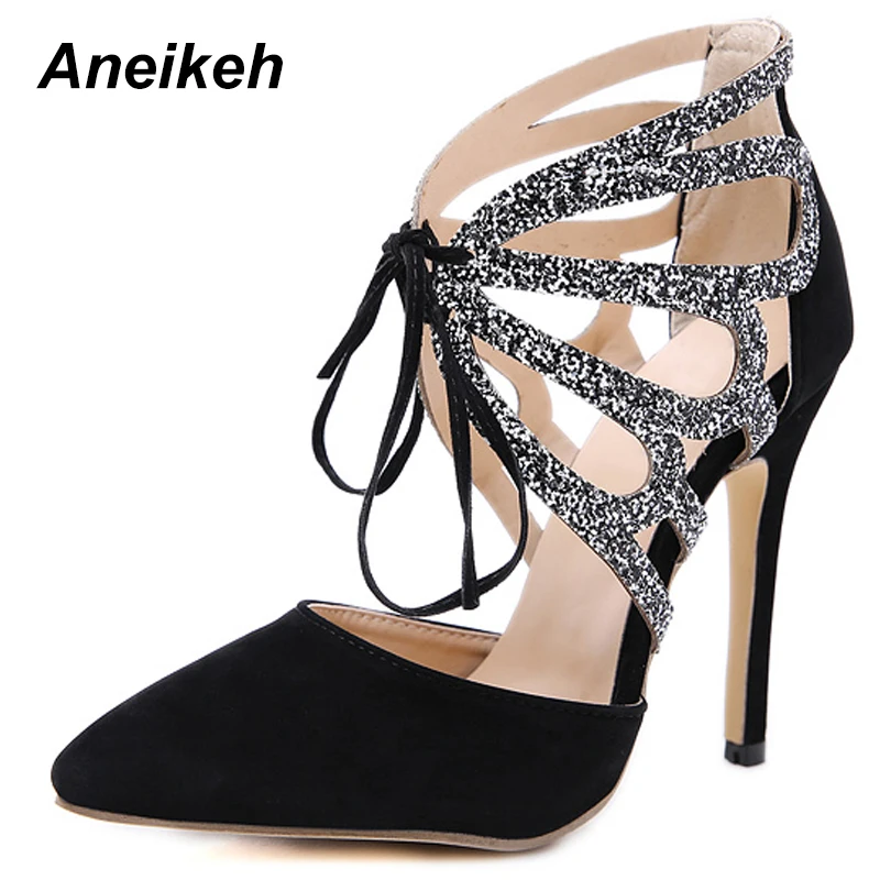 Aneikeh 2019 Summer Shoes Woman Pumps High Thin Heels Pointed Toes Rhinestone Butterfly Bling Gladiator Pumps Party Sexy Shoes Aneikeh 2019 Summer Shoes Woman Pumps High Thin Heels Pointed Toes Rhinestone Butterfly Bling Gladiator Pumps Party Sexy Shoes