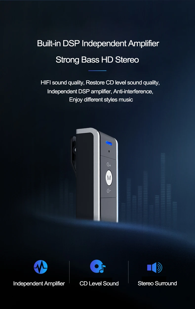 Bluetooth приемник 4,2 беспроводной Bluetooth аудио приемник 3,5 мм Автомобильный Aux Bluetooth адаптер для динамика наушников Hands-free