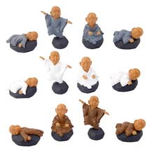 12x миниатюрный ПВХ медитация монах микро бонсай для пейзажа кукольный домик Декор