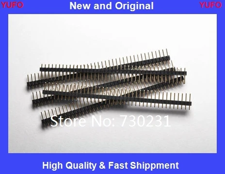 

Free shipping 10pcs 2.54mm 1X40 Pin Male Single Row silver Pin Header 40 pin