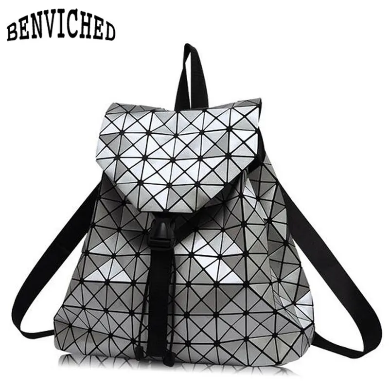 Diamond Lattice font b Backpacks b font Folding Portable Fashion font b Women b font Daily