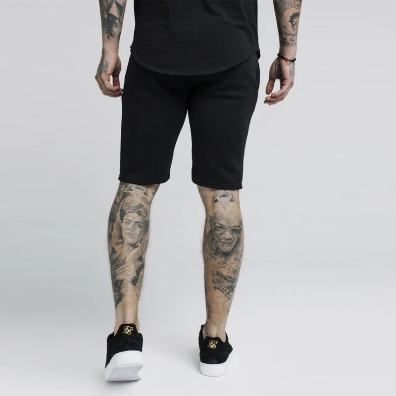 Summer Men's Brand Shorts Sik Silk Embroidery Fitness Bodybuilding Casual Shorts Training Sports Shorts Men High Quality Cotton