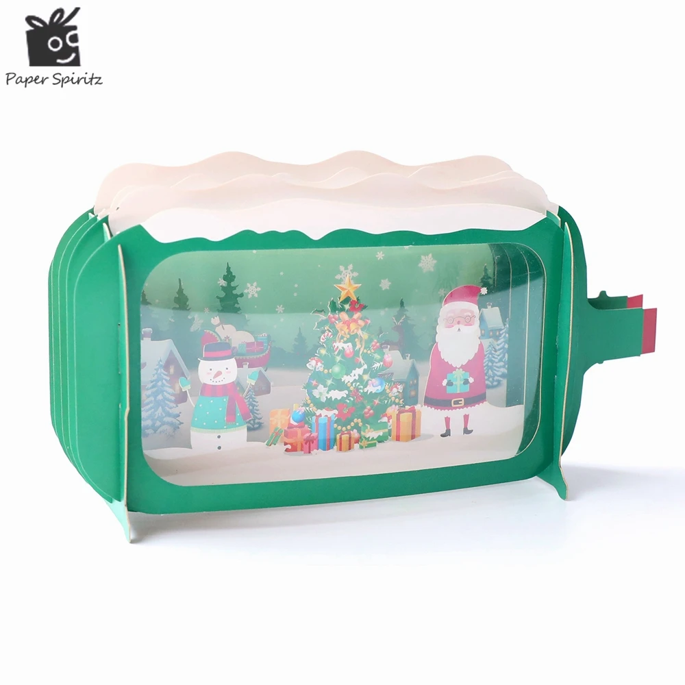  3D Pop Up Merry Christmas Gifts Cards 10 Pcs with Envelope for Party Invitation All Occasion Custom - 32947661429