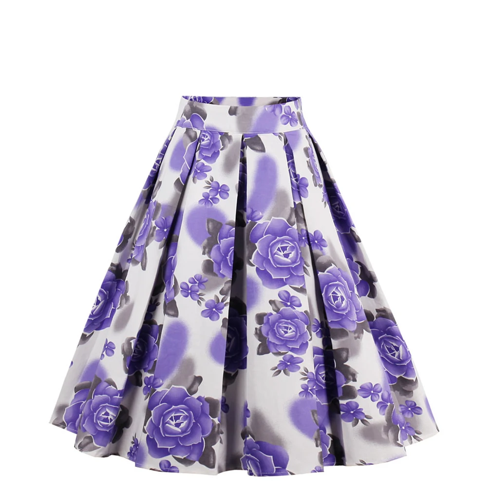 

New 4 color Bohemian Summer Vintage Skirt Wop loose Woman Girls Print Retro Ball Gown Skirt Femininos Casual Sexy Swing Vestidos