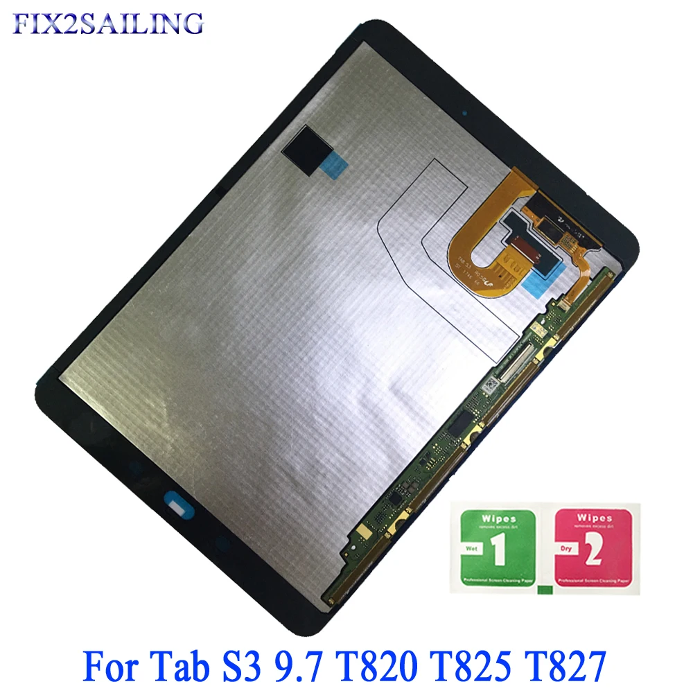 

100% Tested For Samsung GALAXY Tab S3 9.7 T820 T825 T827 LCD Display with Touch Screen Digitizer Sensors Full Assembly Panel
