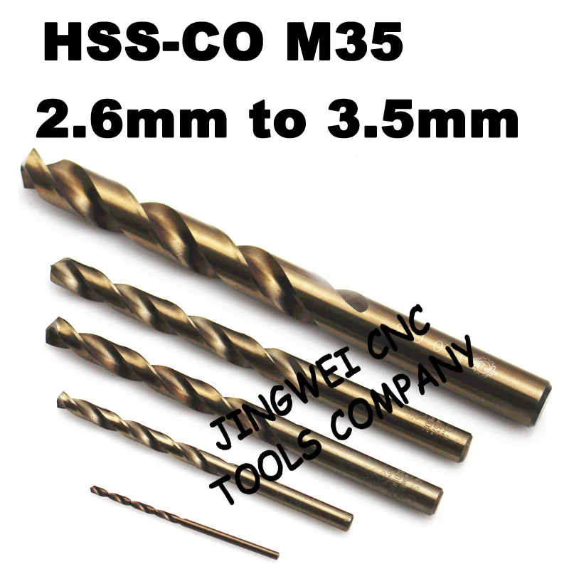 6pc Heller HSS-Co Cobalt Twist Drill Set 3 mm 4 mm 2 mm 6 mm & 8 mm 5 mm 