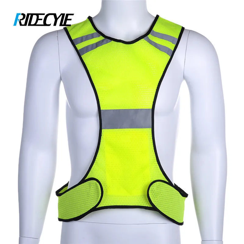 

RIDECYLE Bike Cycling Vest Reflective Cycling Bike Bicycle Vest Sleeveless Night Running Security Riding Outdoor Protection