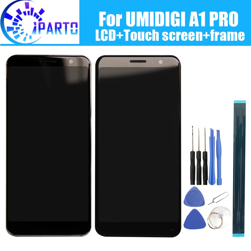 5 дюймов UMIDIGI A1 PRO ЖК-дисплей + сенсорный экран дигитайзер рамка в сборе 100%