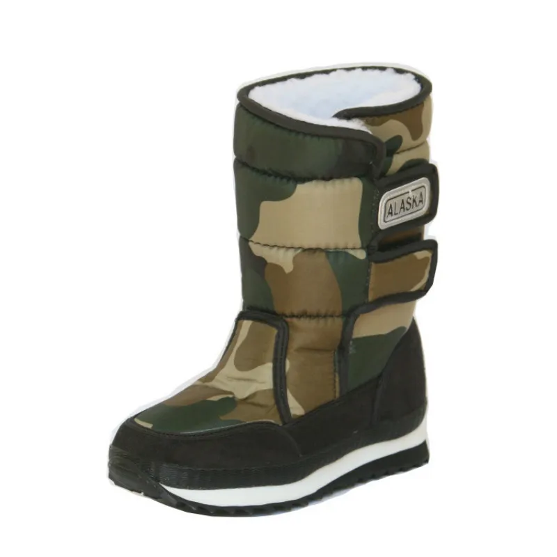 

2018 Russian Girls Boots Shoes Girls Warm Mid-Calf Winter snow Boots Girls ChildrenWater-Proof Sneakers Girls Boys Martin Boots