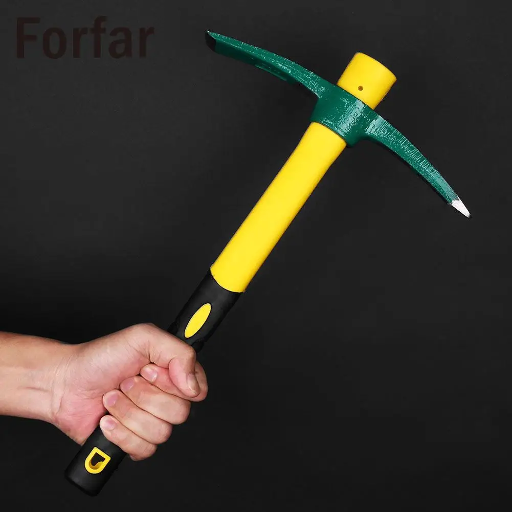 

Outdoor Steel Pickaxe Handle EDC Hammer Axe Pick Camp Mountain Climbing Tool