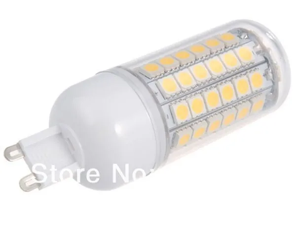 50 шт./лот 69leds SMD5050 E27 12 Вт Светодиодная лампа G9 220 В белый/теплый белый