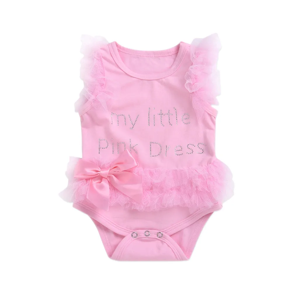 Newborn Kids Baby Girl Infant Romper Jumpsuit Bodysuit Tutu Dress Clothes Outfit