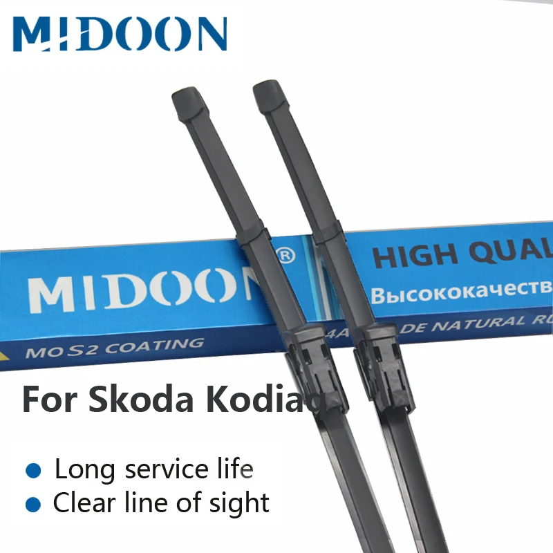 

MIDOON Wiper Blades for Skoda Kodiaq Fit Push Button Arms 2016 2017