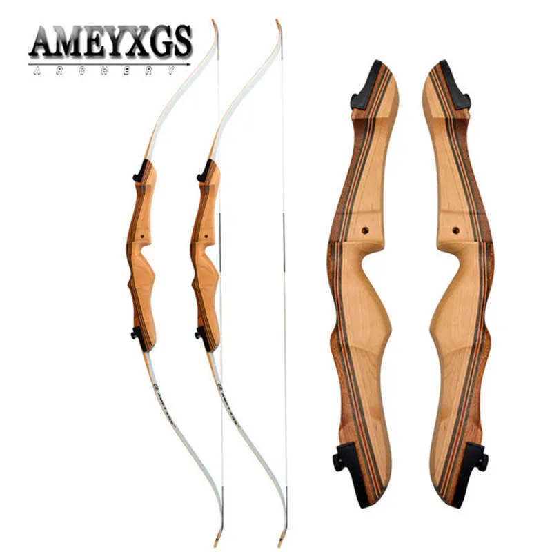 

1set 68inch Recurve Bow 16-38lbs Traditional Wooden Right Hand Bow For Outdoor Hunting Sports Shooting Archery Accessories