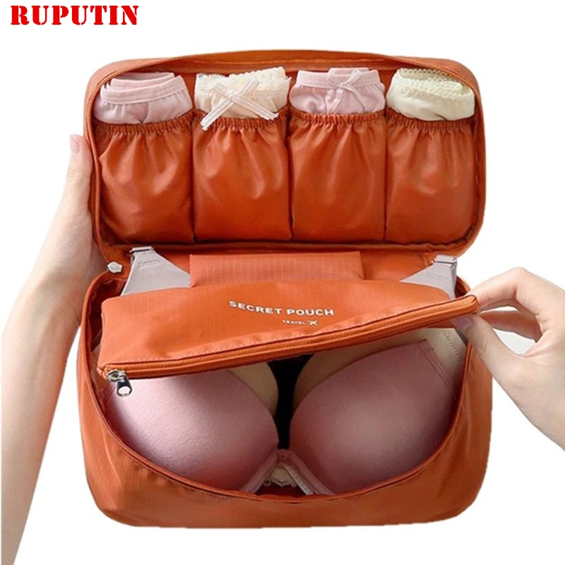 RUPUTIN المرأة التجميل أكياس الملابس الداخلية حمالة حقيبة السفر حقيبة منظم الأمتعة المنظم ل الملابس الداخلية ماكياج المنظمون أكياس