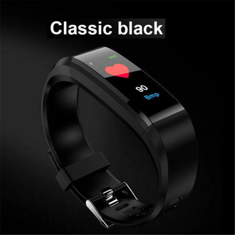 

Sports Pedometer Smart Bracelet Watch ID115 Plus OLED Screen Fitness Running Walking Tracker Heart Rate Pedometer Smart Band