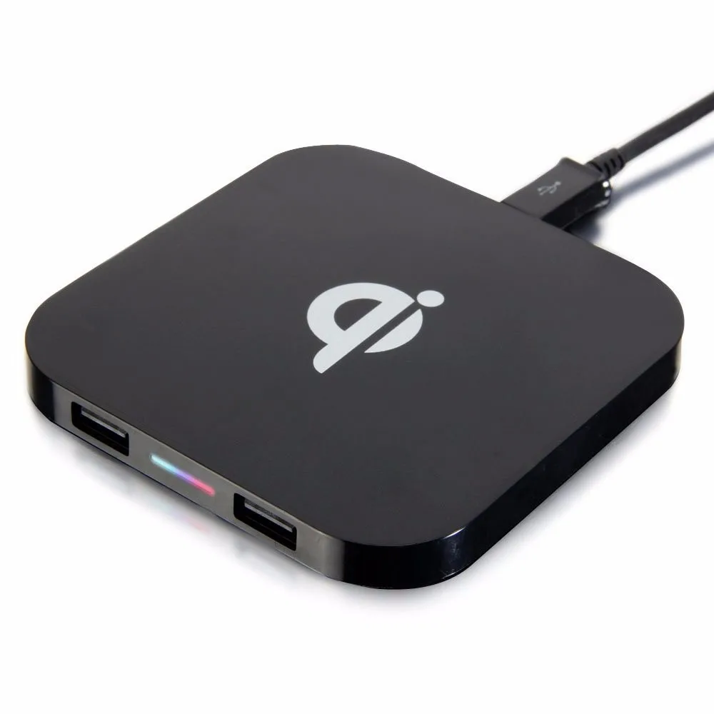 QI Wireless Charging Charger Pad with 2 USB Port for