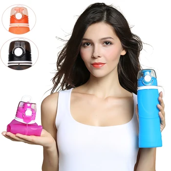 

Travel Running Bottle 750ml Collapsible Silicone Water Bottle Silicone Folding Kettle Outdoor Sport Water Bottle Camping WZD178
