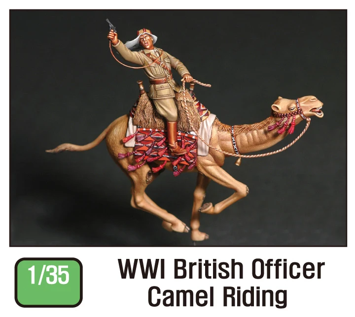 2111--WWI British Officer Camel Riding  